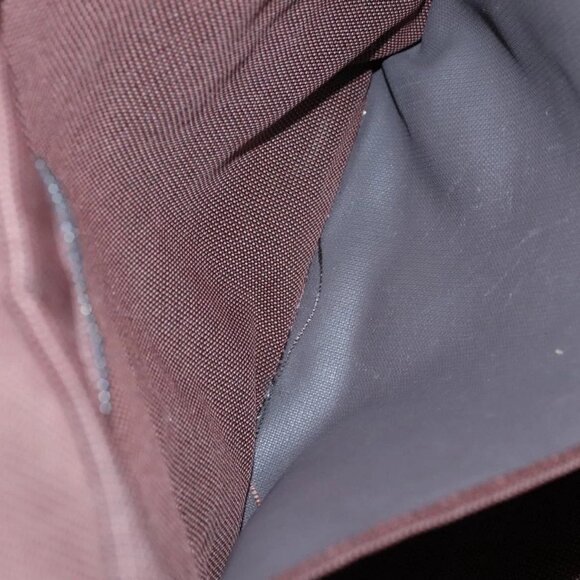 HERMES Her Line MM Tote Bag Canvas Brown Silver Auth bs28518 - Picture 14 of 16